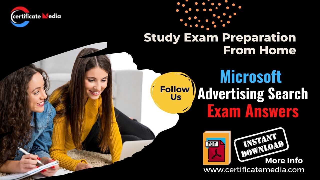 Microsoft Advertising Search Certification Exam Answers 2024